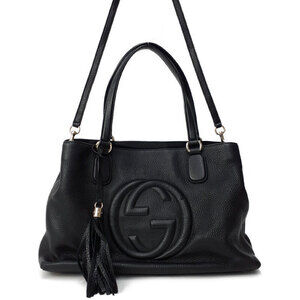 GUCCI SOHO Leather Working 2way Tote Shoulder Bag
